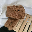 Gifts Neckerchief Thicken Cartoon Plush Scarf Winter Bear Style Warm Scarf