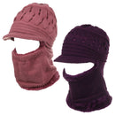 Windproof Plus Thickening Winter Hat Balaclava Beanies Scarf Cap Woolen Hat