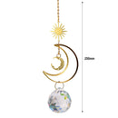 Moon Sun Ball Crystal Hanging Metal Pendant Garden Decor (19)