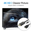 HDMI Compatible to DP Converter Adapter Cable with USB Power 4K 60Hz 0.25m