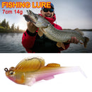 T Tail Jumping Fish 4cm 14g Lures Plastic Artificial Wobbler Soft Fishing Bait