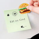 4pcs DIY Full Drill Diamond Burger Fries Food Embroidery Fridge Magnets