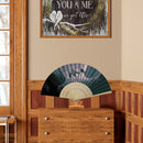 Couple Kiss Oil Paint Folding Fan By Numbers DIY Digital Oil Painting Fan C