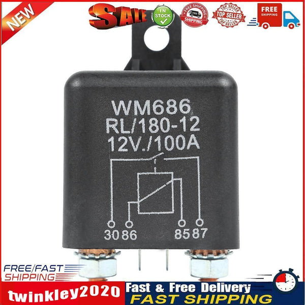 12V DC 100 Amp Heavy Duty Split Charge/Winch Relay for Car Van Boat 4 Pin Newly