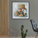 5D DIY Full Drill Round Shape Bear Rhinestone Diamond Drawing Home Decoration