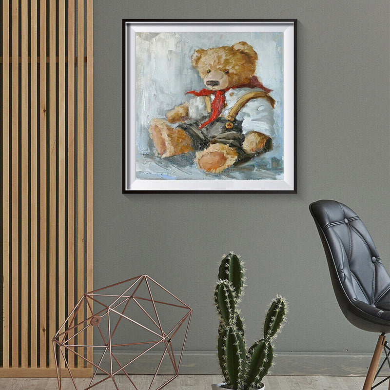 5D DIY Full Drill Round Shape Bear Rhinestone Diamond Drawing Home Decoration