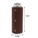 Leather Gas Bottle Cover Outdoor Camping Propane Tank Holder Bag (Coffee) Newly