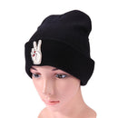 Harajuku Fashion Unisex Beanies Embroidery V Sign Ski Knitting Cap(Black)