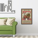 11CT Printed FullEmbroidery Christmas Trailer Needlework DIY Cross Stitch Kit