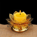 Waterfall Craft Lotus Seat Incense Burner Brass Lotus Lamp holder Decoration