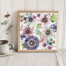 Ink Flower Oil Paint By Numbers Kit DIY Acrylic Painting Wall Art Picture C