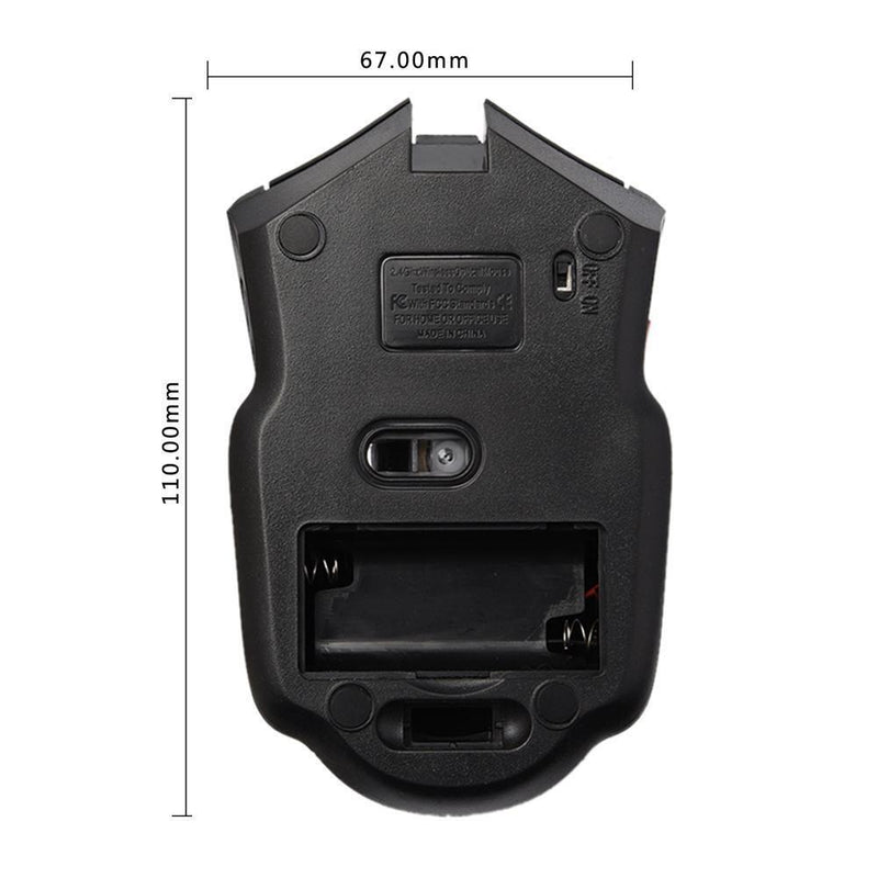 2.4GHz Wireless Optical Mouse 2400DPI 6 Button USB Optical Gaming Mouse for Ga
