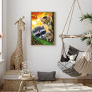 Full Round Diamond Painting Kit Racoon Cat Squirrel 5D Rhinestone Mosaic Pi