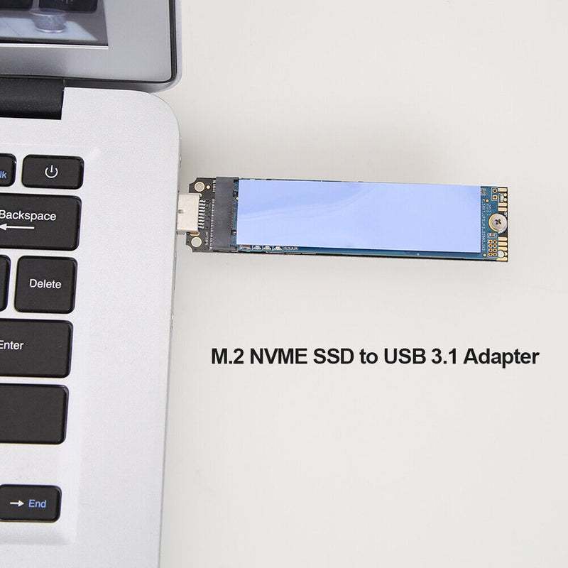 NVMe to USB Adapter M2 M Key SSD to to USB 3.1 A Card + USB A to C Adapter