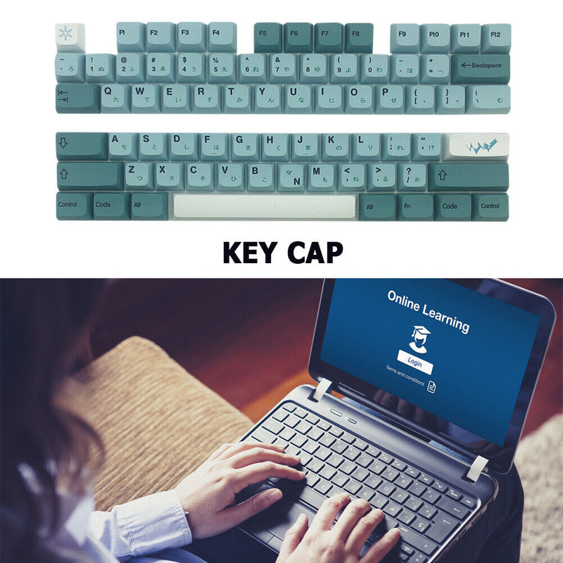 126pcs Universal Mechanical Keyboard Keycaps XDA Height (Iceberg Japanese)