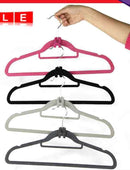 SAVE SPACE 10 x Home Mini Flocking Hangers Conctor Hook Cabinet Organize