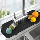 Kitchen Silicone Faucet Absorbent Mat Sink Water Splash Odor Guard (Black) Newly