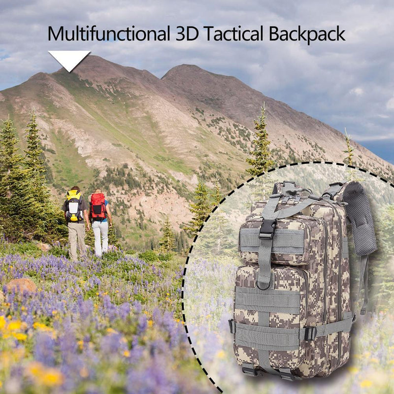 30L Outdoor Sport Waterproof Backpack Large Capacity Storage Rucksack (ACU)