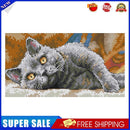 DIY Print 14CT Stamp Kit Needlework Cross Stitch Artwork (DA254 Black Cat)