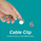 2pcs Hand Shape Cable Winder Desktop Wire Clips Toothbrush Holder (Grey)
