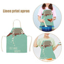 Kitchen Aprons for Women Men Household Baking Tree Sloth Linen Cook Tablier