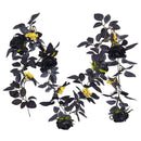 Halloween Rose Cane Vine Indoor Home Pendant Room Decor Black Decoration