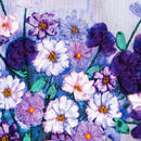 Flower Ribbon DIY Hanging Pictures Embroidery Set Wall Decor Cross Stitch