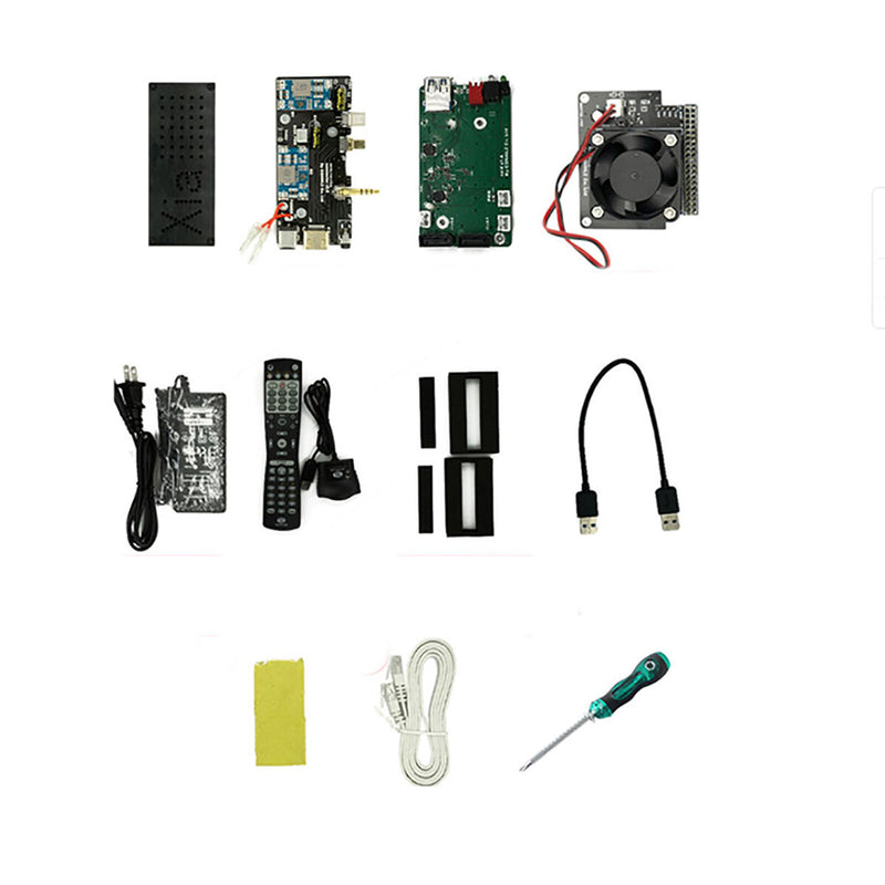 Metal Case Kit NAS Storage Server Cloud SATA Dual Hard Disk for Raspberry Pi 4B