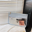 Fashion Letter Clutch Bag Transparent Cosmetic Bag PVC Zipper Clear Beauty Ca
