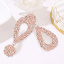 Fashion Water Drop Geometric Metal Drop Earrings for Women Lady Ear Stud Jewe