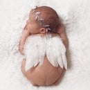 5x2pcs/set 0-6M Baby Leaf Hairband Feather Angel Wings Newborn Photo Props
