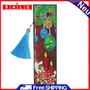 DIY Special Shaped Rhinestone Diamond Painting Leather Bookmark Tassel Page Mark