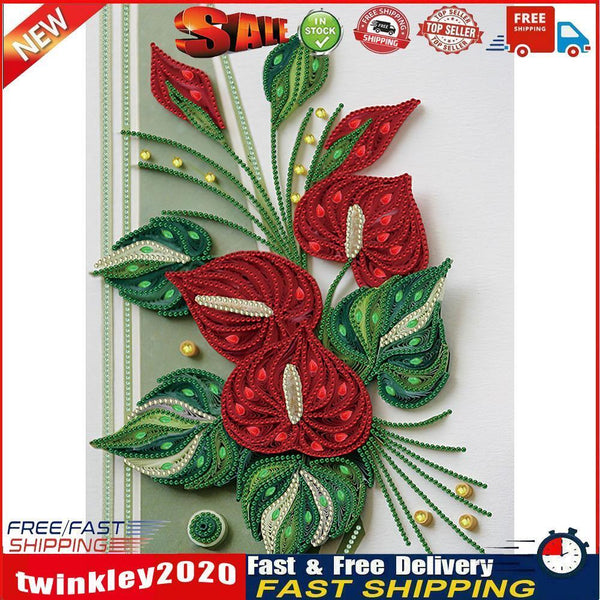 DIY 5D Diamond Leaves Part Special Drill Rhinestone Painting Kit (Y231) Newly