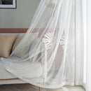 Palm Leaf Windows Tulle Curtains Living Room Bedroom Screen Drapes (White) Newly