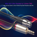 Mini XLR Female to 3.5mm TRS Stereo Male Plug Audio Adapter Cable for Camer