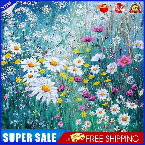 Daisy Bush Oil Paint By Numbers Kits Canvas Picture Wall Art DIY Craft Gift