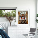 Girl and Beast Oil Canvas Drawing DIY Paint By Numbers Kit Hand Painted for