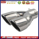 Bolt-on Dual Exhaust Tip Rolled Edge Slant Cut Tailpipe Muffler Tip 3 inch