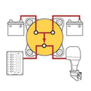 Boat Safe Cut Off Battery Rotary Disconnect Switch 4 Position 32V 350A E-Series