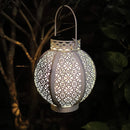 Hollowed Solar Lanterns - Outdoor Hanging Wrought Iron Landscape Lights (B)
