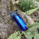 Large Capacity Water Kettle 650ml Outdoor Gym Filter Shaker Bottle (Blue) Newly