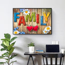 5D Full Round Handmade Diamond Painting Rhinestones Family DIY Mosaic Embro