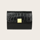 Portable Women Crocodile Mini Wallet Leather Female Short Clutch Bag Card Pur