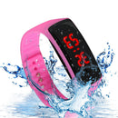 LED Silicone Wristband Bracelet Digital Display Electronic Watches Children Gift