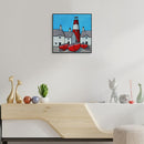 20X20cm Lighthouse Frameless Picture Oil Paint By Numbers Painted Picture Kit