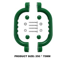 Kids Playground Nonslip Safety Grab Handles Mounting Hardware (Dark Green) Newly