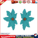 Korean Sweet Flower Drop Earrings for Women Petal Ear Jewelry Gift (Green) Newly