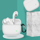 Silicone Case w/ Keychain for ZMI PurPods Pro Earbuds Charging Case (White)