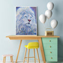 5D DIY Special Shaped Diamond Painting Lion Cross Stitch Needlework Kits Cr