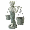 Statues Little Girl Garden Statue Two Tone Stone Garden Statues Garden Decor